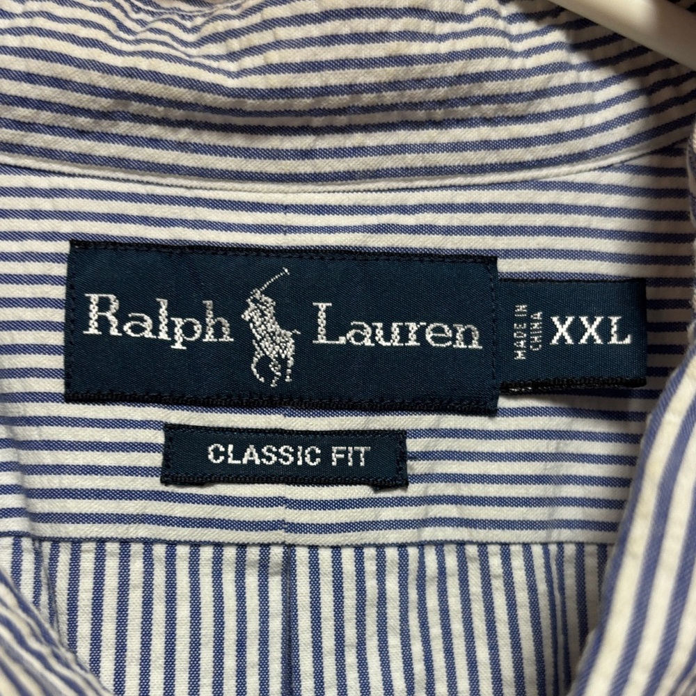 Polo by Ralph Lauren Men's Blue Striped Shirt - Picture 2 of 5